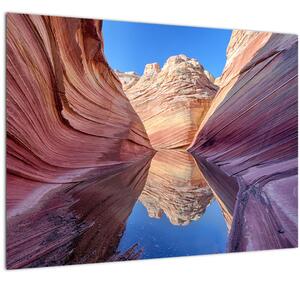 Tablou pe sticlă - valurile de Arizona (70x50 cm)