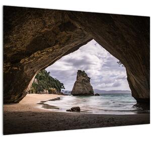 Tablou pe sticlă din peșteră, Noua Zeelanda (70x50 cm)