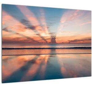 Tablou cu razele solare deasupra plajei Dayton (70x50 cm)