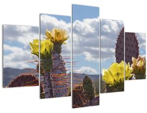 Tablou cu floarea de cactus Opunție (150x105 cm)
