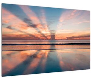 Tablou cu razele solare deasupra plajei Dayton (90x60 cm)