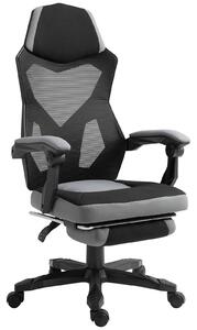 Vinsetto Scaun de Birou Ergonomic Reclinabil cu Suport Picioare Retractabil, Gri | Aosom Romania