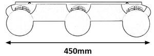 Rabalux 2112 - Plafonieră pentru baie BECCA 3xG9/28W/230V IP44