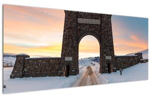 Tablou cu poarta, Yellowstone (120x50 cm)