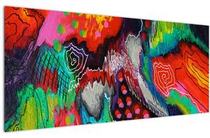 Tablou abstract - culori (120x50 cm)