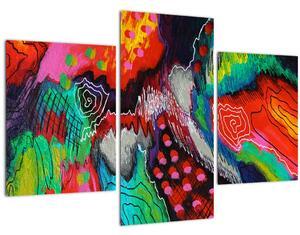 Tablou abstract - culori (90x60 cm)