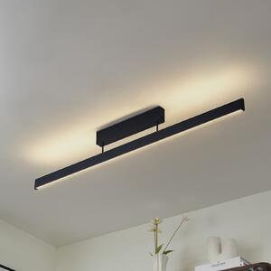 Lucande Plafonieră LED inteligentă Mylosh, negru, CCT, Tuya, reglabil, Negru, Camera de zi / sufragerie, Aluminiu, Modern