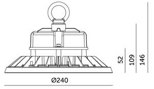 Plafonieră LED industrială RIO PRO HIGHBAY LED/100W/230V 4000K IP65