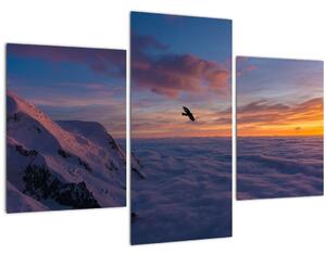 Tablou în apus de soare, Mont Blanc (90x60 cm)