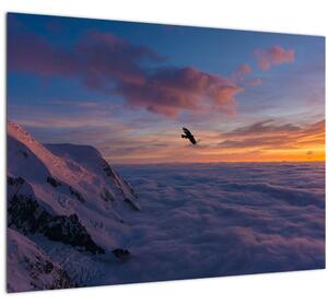 Tablou în apus de soare, Mont Blanc (70x50 cm)