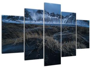 Tablou cu priveliște spre vărfurile Islanda (150x105 cm)