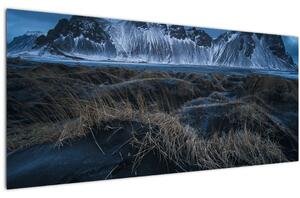 Tablou cu priveliște spre vărfurile Islanda (120x50 cm)