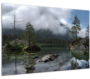 Tablou cu pomi în lac (90x60 cm)