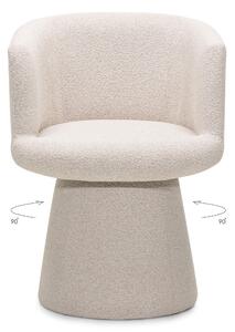 Fotoliu design rotativ YATO, crem Loop 02