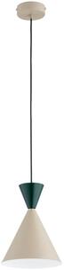 Lampă suspendată pe cablu ENTORI 1xE27/15W/230V bej/verde