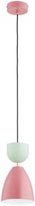 Lustră suspendată pe cablu ENTORI 1xE27/15W/230V roz/mentă