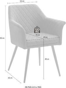 Set 2 scaune Covina maro 62/60/82 cm