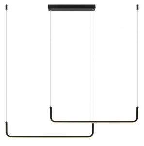 Lustră LED suspendată pe cablu MALAWI 2xLED/20W/230V 3000/4000/6000K neagră