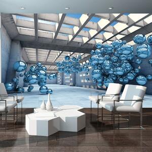 Fototapet - Modernism 3D albastru (152,5x104 cm)