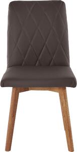 Set 2 scaune Brest maro piele naturala 47/66/88 cm