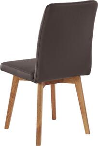 Set 2 scaune Brest maro piele naturala 47/66/88 cm