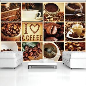Fototapet - I love coffee - colaj (152,5x104 cm)