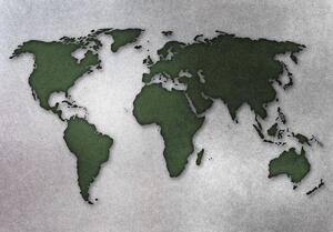 Fototapet - Harta verde a lumii (152,5x104 cm)