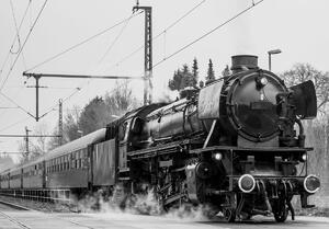 Fototapet - Locomotiva cu aburi (254x184 cm)