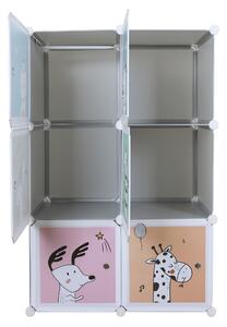 Dulap modular pentru copii Banco (gri + motiv pentru copii). 1028915