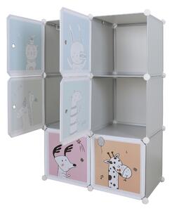 Dulap modular pentru copii Banco (gri + motiv pentru copii). 1028915