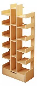 Mobilier Biblioteca Tree of Knowledge cu 18 rafturi si sertar, 158 x 34cm - Lemn