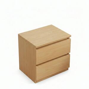Noptiera Moderna cu 2 Sertare, Design Minimalist, 40x30x41 cm