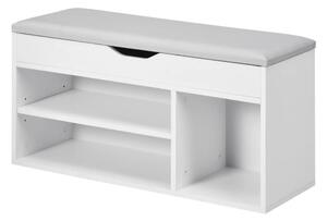 Pantofar Banchetă MDF cu Compartimente Deschise, Design Modern Space Saver