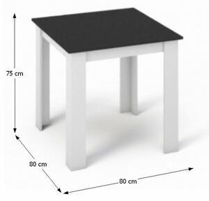 Masă de sufragerie Plat (pătrat) (pentru 4 persoane) (alb + negru). 794794
