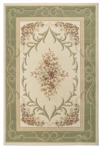 Covor lana Premium, 2518-1-51083, verde/bej, model floral