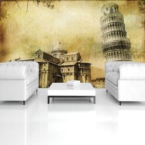Fototapet - Vintage Art Pisa (254x184 cm)
