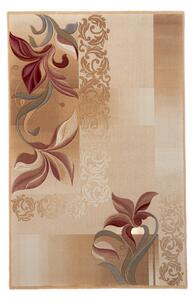 Covor lana Premium, 6322-1-51055, bej/maro/verde, model floral