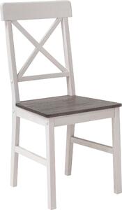 Set 2 scaune Milow albe-gri 41/46/92 cm
