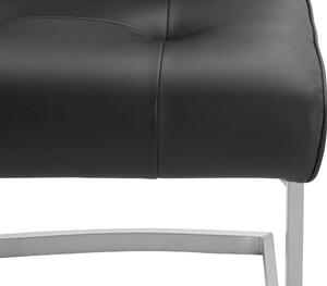 Set 2 scaune Mombasa negre piele ecologica 47/62/95 cm