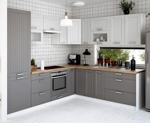 Dulap inferior de bucătărie, de colț Janne Typ 62 (gri închis + alb). 1021234