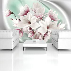 Fototapet - Flori albe și roz (254x184 cm)