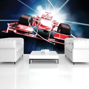 Fototapet - Formula 1 roșie 3D F1 (152,5x104 cm)