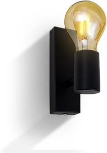 B.K.Licht LED Aplica de perete Retro neagra 5/11 cm