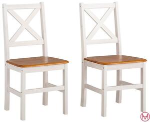 Set 2 scaune Stuhlparade albe 41/49/90 cm
