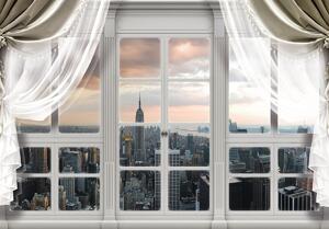 Fototapet - New York - privire prin geam (152,5x104 cm)