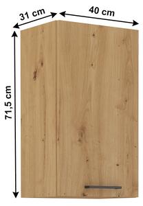 Dulap superior de bucătărie Meriel 40 G-72 1F (stejar artisan). 1033988