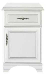 Comoda alba cu picioare IDENTO, PAL/MDF, 54x35x83 cm