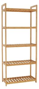 Etajera FIORE TIP 3, bambus natural lacuit, 53x26x128 cm