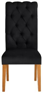 Set 2 scaune Liao catifea negre 50/73/108 cm