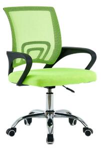 Scaun de birou DEX 4 NEW, verde/negru, material textil/plasă, 57x55x86